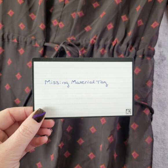 Haggar Studio Womens Dress S Brown Red Boho‎ Paisley Midi Festival Casual Sheer - Picture 3 of 11